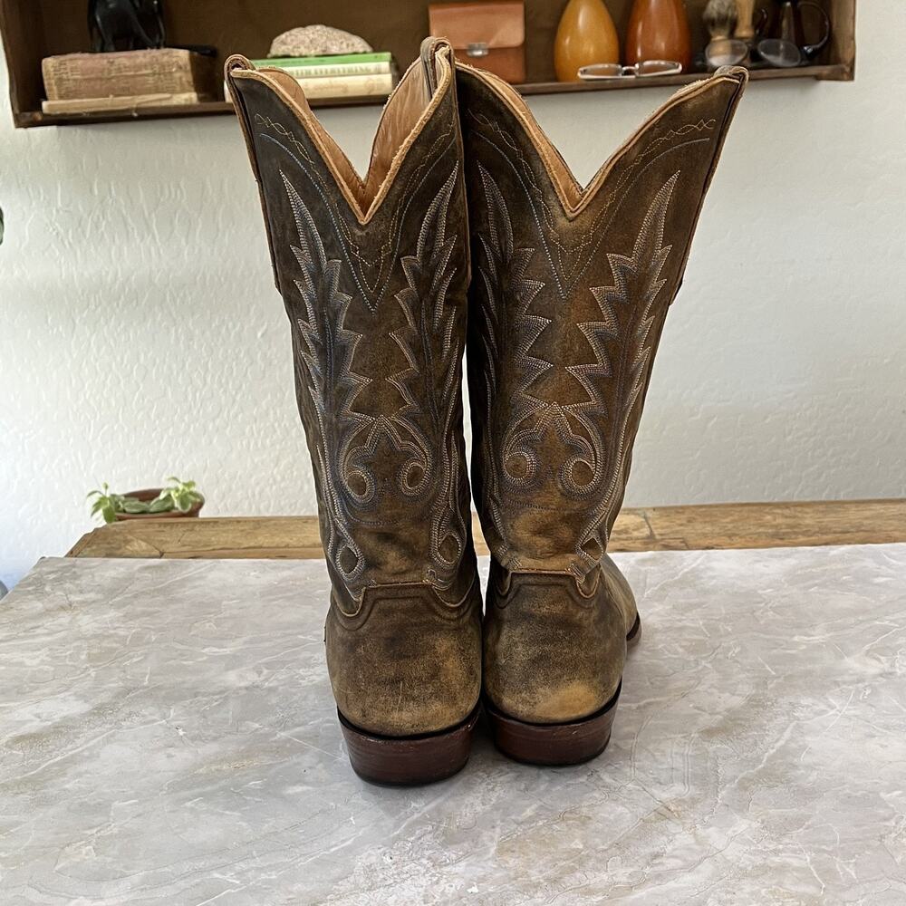 Boot Star by Old Gringo Brown Distressed Cowboy Western Boots Mens 13D Leather - Picture 3 of 16
